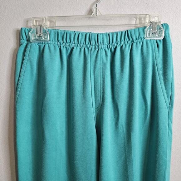 Links Womens 2pc Capri Set Green White Pull On Stretch Pockets Soft Knit Sz S - Picture 9 of 16